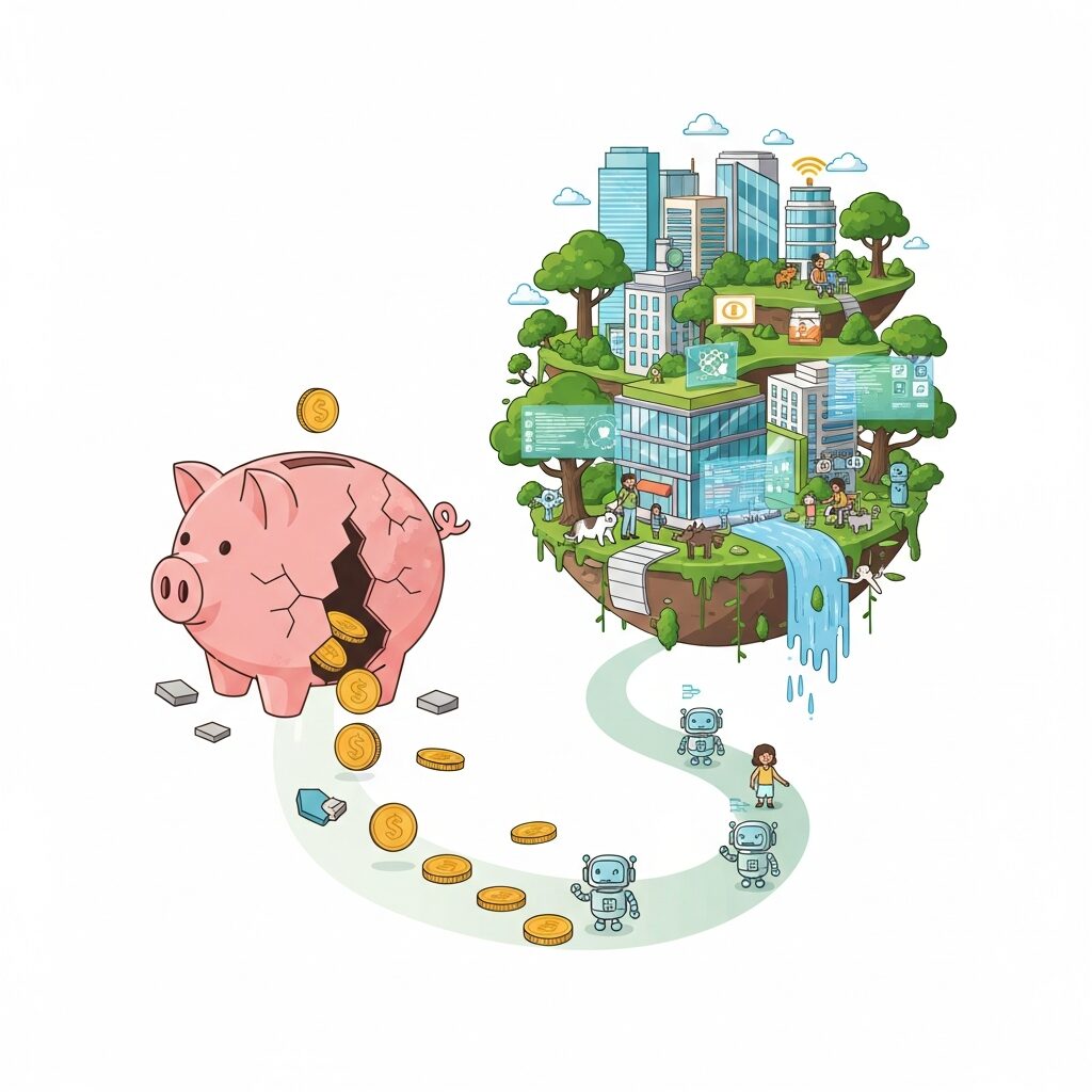 財政規律の崩れとデジタル田園都市構想の現実 のイメージ