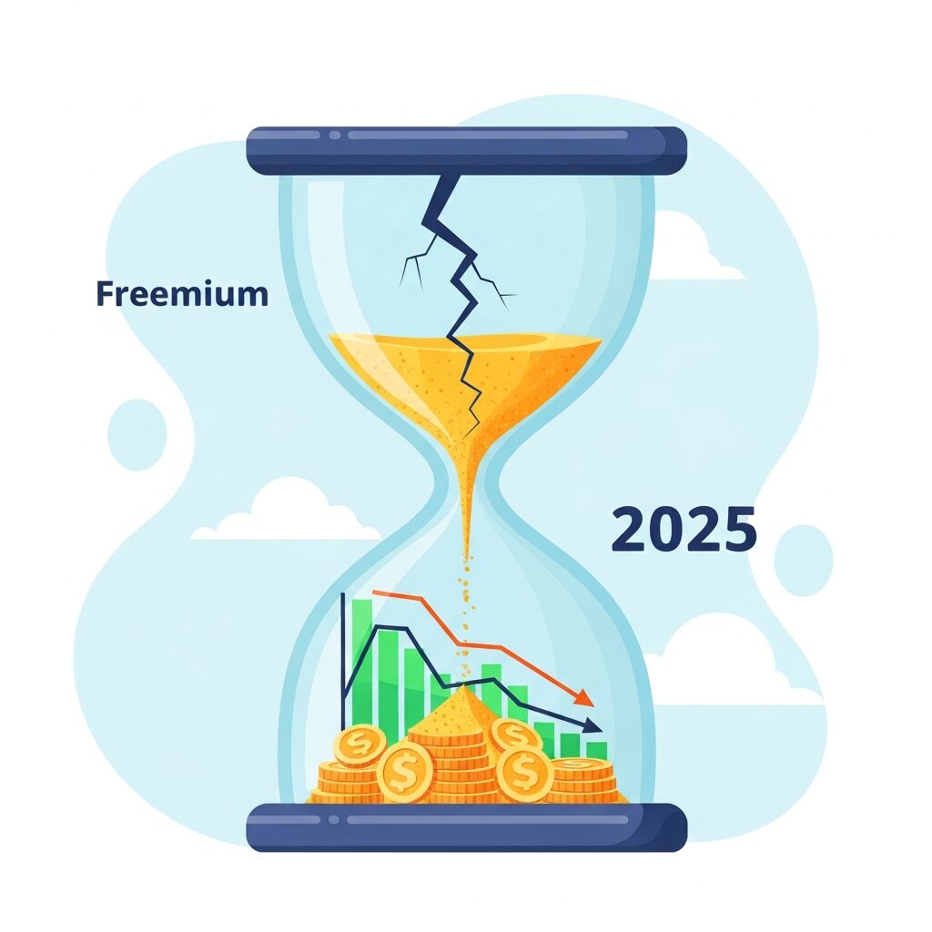 2025年に顕在化したフリーミアムの限界 のイメージ