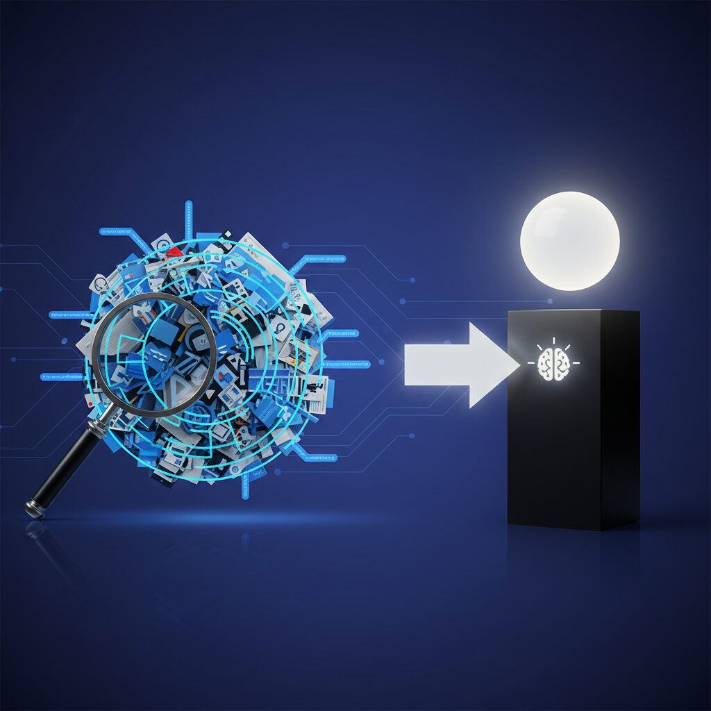 検索から回答へ:ユーザー行動の不可逆な変化 のイメージ