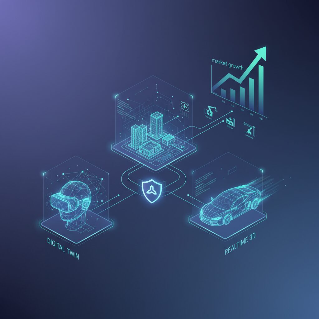 リアルタイム3D市場の成長と産業メタバースの現在地 のイメージ