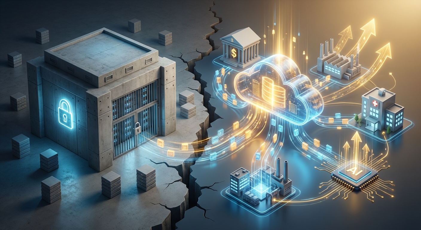 守りのDXからデータマネタイゼーションへ──競争軸の変化 のイメージ